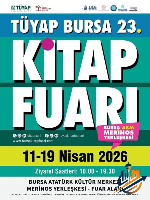 Bursa 23. Kitap Fuarı Kapılarını Açıyor: Edebiyatın Kalbi AKM'de Atacak!