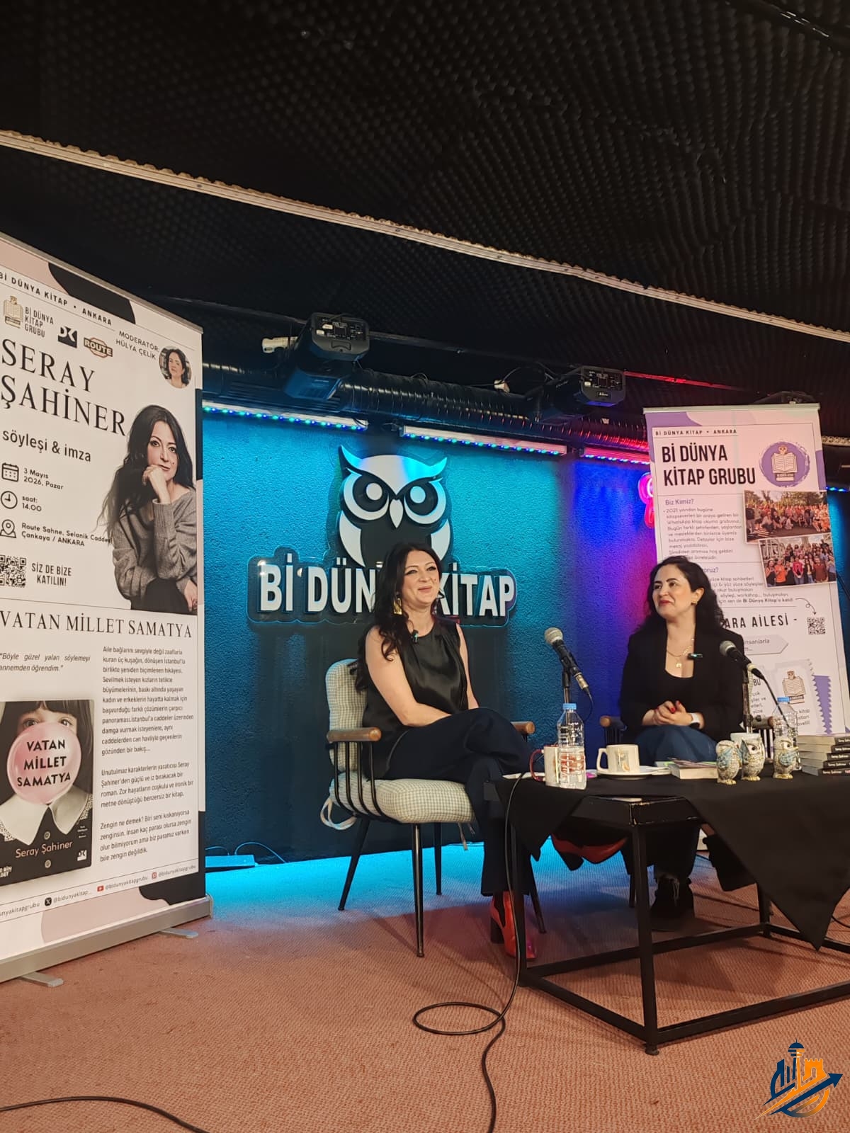 Seray Şahiner "Vatan Millet Samatya" ile Ankara’da: Route Sahne’de Edebiyat Rüzgârı
