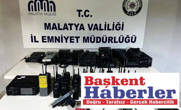 Malatya’da “Sahte Polis” Algısı Operasyonu: Telsiz ve Ruhsatsız Silahlar Ele Geçirildi