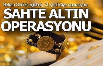 Kahramanmaraş Merkezli 10 İlde Sahte Altın Operasyonu: 71 Şüpheli Hakkında İşlem Başlatıldı