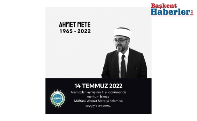 DEB Partisi, Merhum İskeçe Seçilmiş Müftüsü Ahmet Mete'yi Vefatının Dördüncü Yılında Andı