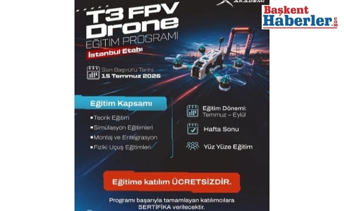 T3 Drone Eğitimleri İçin Başvurular Başladı